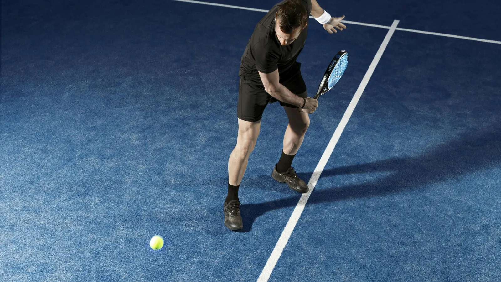 A player about to serve